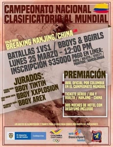 Colombia qualifier flyer