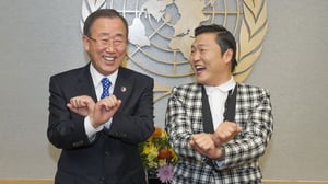 Ban Ki-monn &amp; Psy © UN