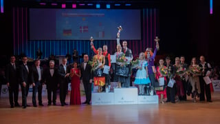 2019 WDSF PD World Championship Show Dance Standard podium | © Roland